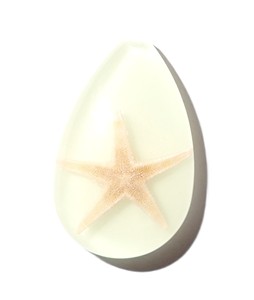 Starfish Real Specimen Plastic Cabochon Pear Cut <b>Top</b> 46x30 mm Glow Flat Bottom for Crafts and Jewelry Making - Product Image 2