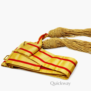 เข็มขัดคาดเอวหลากสีพร้อมพู่ห้อย – เข็มขัดประดับชุดพิธีการสำหรับงานพาเหรดและชุดทางการ - Product Image 1