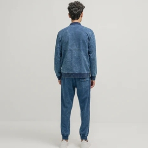 Veste en jean vintage coupe ample pour hommes et femmes, vêtement d'extérieur décontracté de couleur unie pour le printemps et l'automne, fabricant OEM - Product Image 2