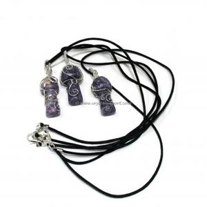 Haute qualité en vrac en gros Sodalite champignon pendentif collier pierre semi-précieuse artisanat pour la guérison Feng Shui amour naturel - Product Image 6