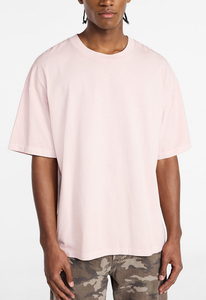 T-shirt pour homme surdimensionné de qualité supérieure avec logo de marque personnalisé OEM, impression graphique personnalisée, 100% coton, jersey simple lourd 240 GSM - Product Image 3