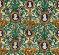 Rideau floral dense Africa Kingdom, occultant 70 % de la lumière, élégant, en tissu décoratif de qualité supérieure pour salon