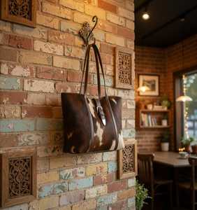 Bolso Tote de Piel con Pelo, Diseño de Moda, Logotipo Personalizado, Servicio OEM, Bolsos de Mano Suaves, Bolsos Tote con Pelo en Blanco y Negro para Mujer - Product Image 4