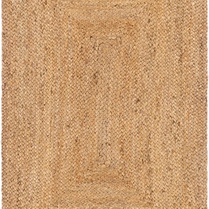 Tapis d'appoint en jute tissé à la main, couleur unie, rectangulaire, à poils plats, écologique, style oriental, réversible, antidérapant, pour pique-nique, salon, décoration - Product Image 3