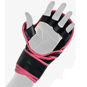 Gants de MMA en cuir avec fermeture auto-agrippante antidérapante et adhérence renforcée, couleurs personnalisables pour la pratique du fitness et des arts martiaux - Product Image 2