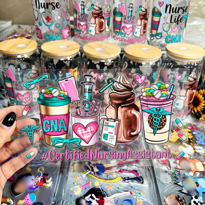 Vinilos UV para Envolturas de Vasos de 16oz, Pegatinas Impermeables para Latas de Vidrio, Calcomanías de Transferencia en Frío y por Frotamiento para Vasos DIY y Manualidades con Bebidas - Product Image 1