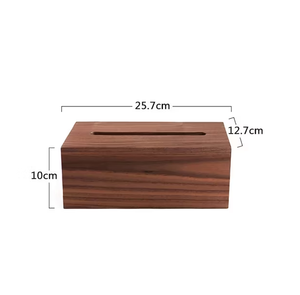 Boîte de rangement en bois pour serviettes en papier, fournitures de bureau, support de mouchoirs en bois naturel personnalisé, meilleur prix - Product Image 3