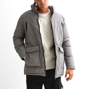Parka d'hiver pour homme à capuche, veste matelassée chaude de haute qualité, imperméable, avec logo personnalisé, vêtements d'extérieur à capuche, parkas grandes tailles - Product Image 3
