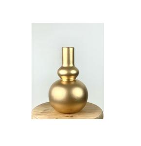 Jarrón de Metal Minimalista con Baño de Oro Estilo Ins, Jarrón de Doble Esfera Creativo para Decoración de Sala de Estar, Oficina o Escritorio - Product Image 1