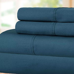 Wholesale 4-Piece Hotel & Home Linen Bedding Set Bed <b>Flat</b> <b>Fitted</b> <b>Sheets</b> Sets Custom Color - Product Image 5