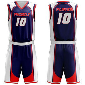 Uniformes Deportivos Personalizados para Clubes de Baloncesto, Camisetas y Pantalones Cortos para Adultos, Transpirables, Tallas Grandes, 100% Poliéster, UPF 50 - Product Image 1