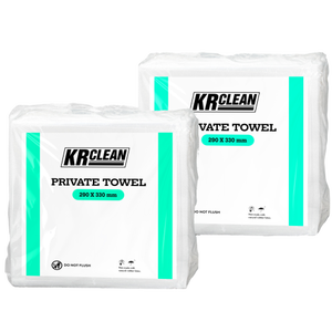 ผ้าเช็ดตัวแบบใช้แล้วทิ้งสำหรับโรงแรม สปา ห้องน้ำ KR Clean Coreless รูปทรงสี่เหลี่ยม ขนาด 290 x 330 มม. ผลิตจากผ้าไม่ถักทอ น้ำหนัก 300 กรัม/ตร.ม. ผ้าเช็ดทำความสะอาดมือ ผลิตในเวียดนาม - Product Image 1