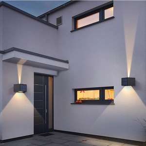 Lampes solaires murales lumineuses, étanches, alimentées par l'énergie solaire, pour la sécurité extérieure, patio, jardin, allée, marches - Product Image 3