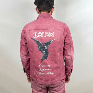 Chaqueta vaquera de mezclilla de alta calidad, diseño personalizado OEM, estilo urbano, para hombre, con botones y rotos. - Product Image 2