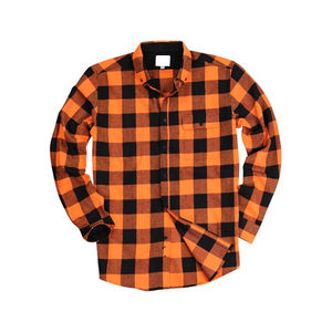 Chemises en flanelle à carreaux décontractées les plus vendues, deux poches sur la poitrine, boutonnées, ourlet arrondi, 100 % coton, manches longues, streetwear d'hiver pour hommes - Product Image 6