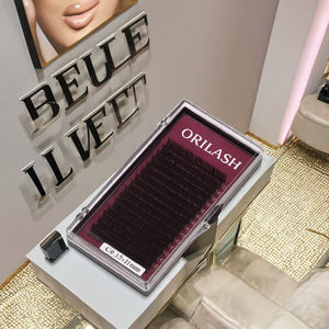 Private Label Korean Handmade Natural Long <b>Individual</b> Mink Eyelash Extensions with BlackBerry Matt Silk <b>Lash</b> <b>Glue</b> - Product Image 3