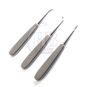 Kit d'élévateurs luxateurs manuels en acier inoxydable avec poignées ergonomiques, pointes de précision, instruments dentaires réutilisables - Product Image 2