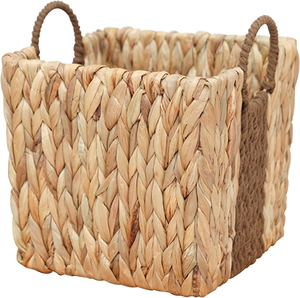 Vente directe du fabricant de paniers de rangement en jacinthe d'eau naturelle, de supports de rangement pour armoire tissés à la main et d'organisateurs décoratifs. - Product Image 2