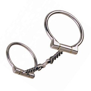Bridon de dressage torsadé en os de 3/8 po avec anse en D décalée, haute qualité, toutes couleurs disponibles, pour l'équitation et l'entraînement des chevaux, vente en gros - Product Image 5