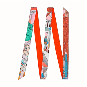 Nouveau Foulard Carré en Soie Tendance pour Femme, Foulard Cheveux, Ruban de Sac Fin à Motif Ceinture - Product Image 2