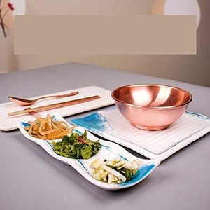 Tazón Tradicional de Cobre Puro de Doble Capa, Utensilios de Cocina de Cobre Grueso Hechos a Mano, Tazón para Servir Cereales y Arroz - Product Image 3