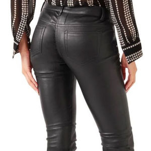 Pantalones de cuero nuevos para damas, de alta calidad, hechos a medida, pantalones de cuero puro para mujeres, pantalones de moda en varios colores. - Product Image 5