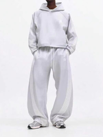 Ensemble survêtement homme tendance : sweat à capuche oversize et pantalon de jogging ample, personnalisable avec logo