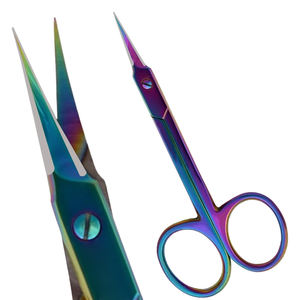 Tijeras para Cutículas de Acero Inoxidable de Grado Quirúrgico, Recubrimiento Multicolor, Precisión Profesional, Tijeras Rusas para Manicura - Product Image 6