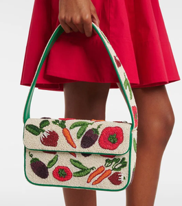 Sac à main de luxe léger brodé de perles avec fermeture à bouton, design personnalisé en perles de rocaille d'Inde - Product Image 6