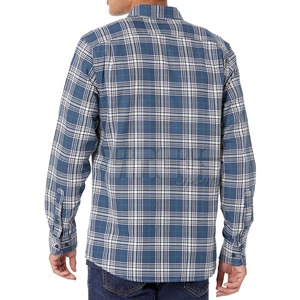 Camisa de Franela de Manga Corta para Hombre, Cuello Redondo, Corte Regular, Estilo Casual, Tejido de Punto, Estampado Digital, 100% Algodón, Transpirable, Azul - Product Image 2