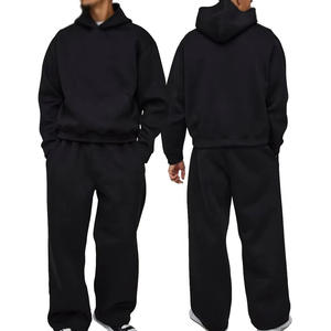 Nuevo Conjunto Deportivo de Moda para Hombre, Sudadera con Capucha y Pantalones Holgados de Felpa con Cintura Elástica y Parte Inferior Abierta - Product Image 2