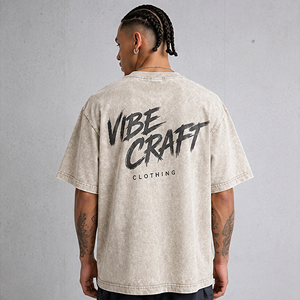Camiseta Vibe Craft para Hombre, Corte Regular, 100% Algodón, Manga Corta, Cuello Redondo, Logotipo Frontal Sólido, Transpirable, Ecológica, de Secado Rápido, Informal - Product Image 4