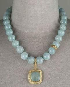 Collar de Cuentas de Resina Turquesa Moderno y a la Moda con Colgante de Resina para Boda y Regalo - Product Image 4