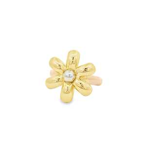 Flower Minimalist Stackable Pinky Cocktail <b>Ring</b> 14K Gold Plated Custom Fine Jewelry Women Wholesale - Product Image 4