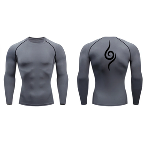 Camiseta Deportiva de Compresión de Manga Corta para Hombre, de Secado Rápido, Tejida, 100% Algodón, para Gimnasio, Entrenamiento, Running, Camiseta Interior - Product Image 3