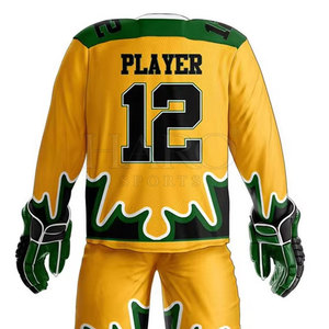 Nouvel arrivage : uniforme de hockey sur glace de qualité supérieure pour hommes, durable et confortable, parfait pour l'entraînement et la pratique. - Product Image 5