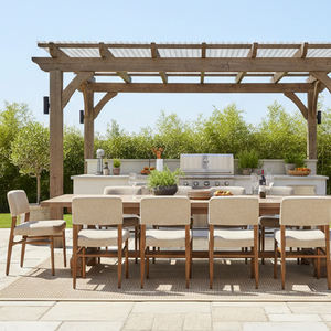 Chaise de salle à manger Mulyo moderne en teck de style mid-century, fabriquée à la main, avec assise rembourrée confortable pour la cuisine - Product Image 5