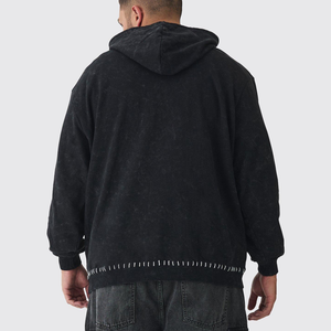 Sudadera con Capucha de Felpa de Poliéster y Algodón de 350 g/m², Fabricantes de Sudaderas con Logotipo Personalizado, Sudadera con Capucha Extra Grande al por Mayor, Sudadera Unisex para Hombre y Mujer - Product Image 5