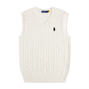 Chaleco de Punto sin Mangas con Cuello en V, 100% Algodón, Casual, para Mujer, Invierno - Product Image 6