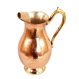 Fancy design Copper Water Jug With Lid And Handle Vintage Style Ayurvedic Health Benefits Drinkware For Home Kitchen Dining Use - Product Image 1