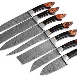 Cuchillo de Cocina de Calidad Industrial para Restaurante, Cuchillo Profesional de Acero con Alto Contenido de Carbono, Borde Dentado, Botón de Presión - Product Image 4