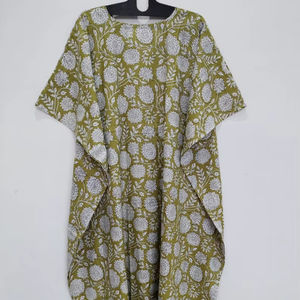 ชุดคลุมชายหาดผ้าฝ้ายทำมือทรงคามิโนแบบสวมสบาย - Product Image 1