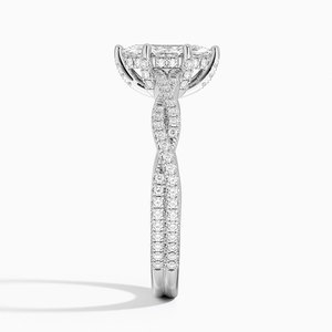 SOJ Geometric <b>Ring</b> 07 Marquise Cut 925 Silver Plated Luxe Petite Twisted Vine Moissanite GRA Certified 2ct D Wedding Anniversary - Product Image 3
