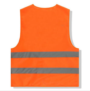 Chaleco de Seguridad de Alta Visibilidad Reflectante Amarillo y Naranja con Dos Rayas Horizontales - Product Image 4