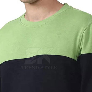 Best Selling Slim Fit Men Split Color Plain Sweatshirts Casual Wear Men Split Color Plain Sweatshirts Comfortable Men Sweatshirt - Product Image 3