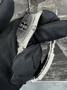 Reloj de Moda Personalizado con Diamantes de Moissanita Analógicos, Esfera de Cristal, Diseño Antiguo, Correa de Acero Inoxidable Estilo Hip Hop, Reloj de Alta Gama - Product Image 3