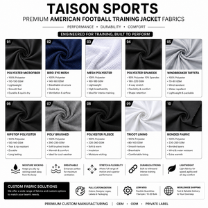 Veste d'entraînement de football américain unisexe, 122 caractères, 330g, polyester premium, interlock, fermeture éclair, panneaux, capuche en polaire - Product Image 2