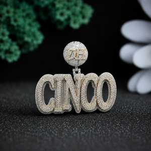 Custom Cinco Pendant VVS Moissanite Diamond Hip Hop Necklace 925 Sterling Silver Iced Out <b>Name</b> Pendant Personalized Jewelry Manu - Product Image 1