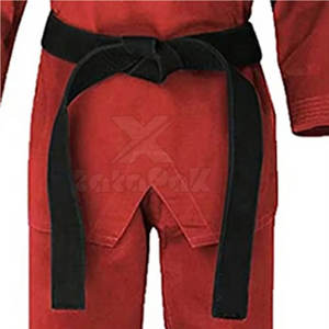 Uniforme de karaté uni extensible lavé en gros, 100 % coton, léger et respirant, pour adultes - Product Image 2