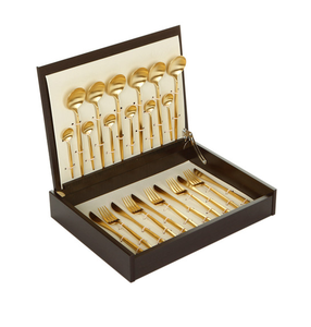 Juego de Cubiertos de Latón para Postre, 24 Piezas, Cucharas de Latón para Postre para Mesa, Más Vendido - Product Image 3